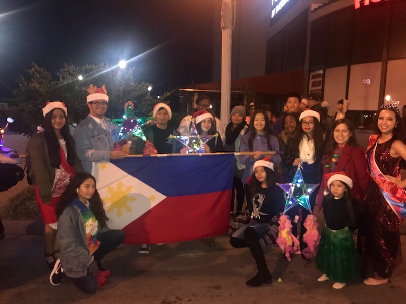 The Tallwood Filipino Culture Club at the Oceanfront Illumination Parade. 