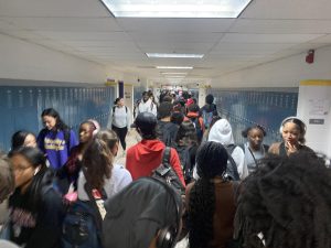 Photo of the Tallwoods hallway after lunch.