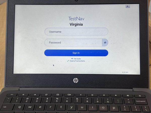 Student ChromeBook on TestNav.