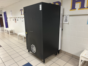 The mysterious Tallwood High School broken vending machine turned around.