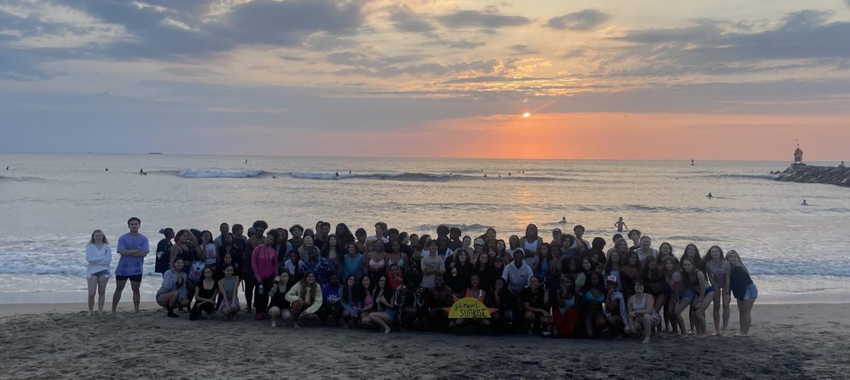 Senior Class attending Senior Sunrise