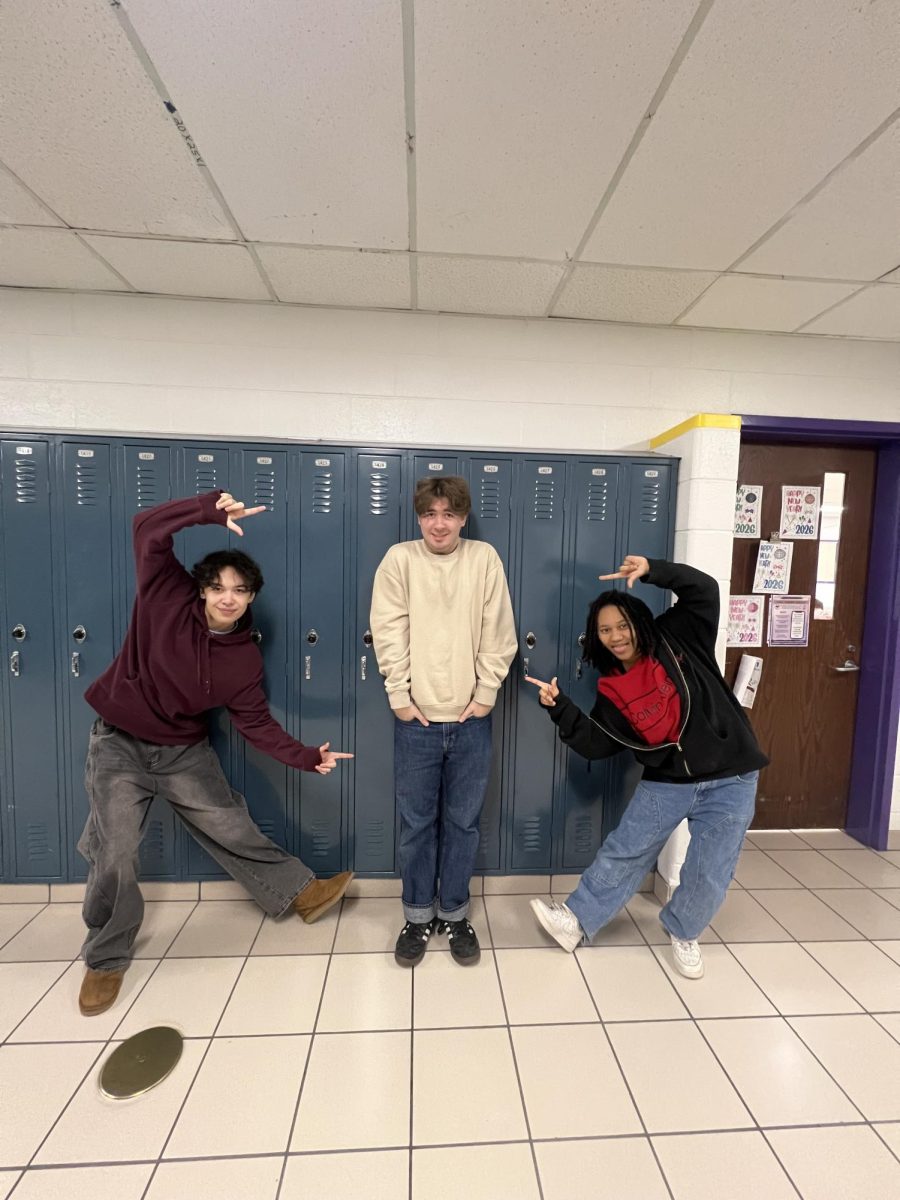 Casper Lowe and Angelo Gaston point towards subject Koehn Humphries