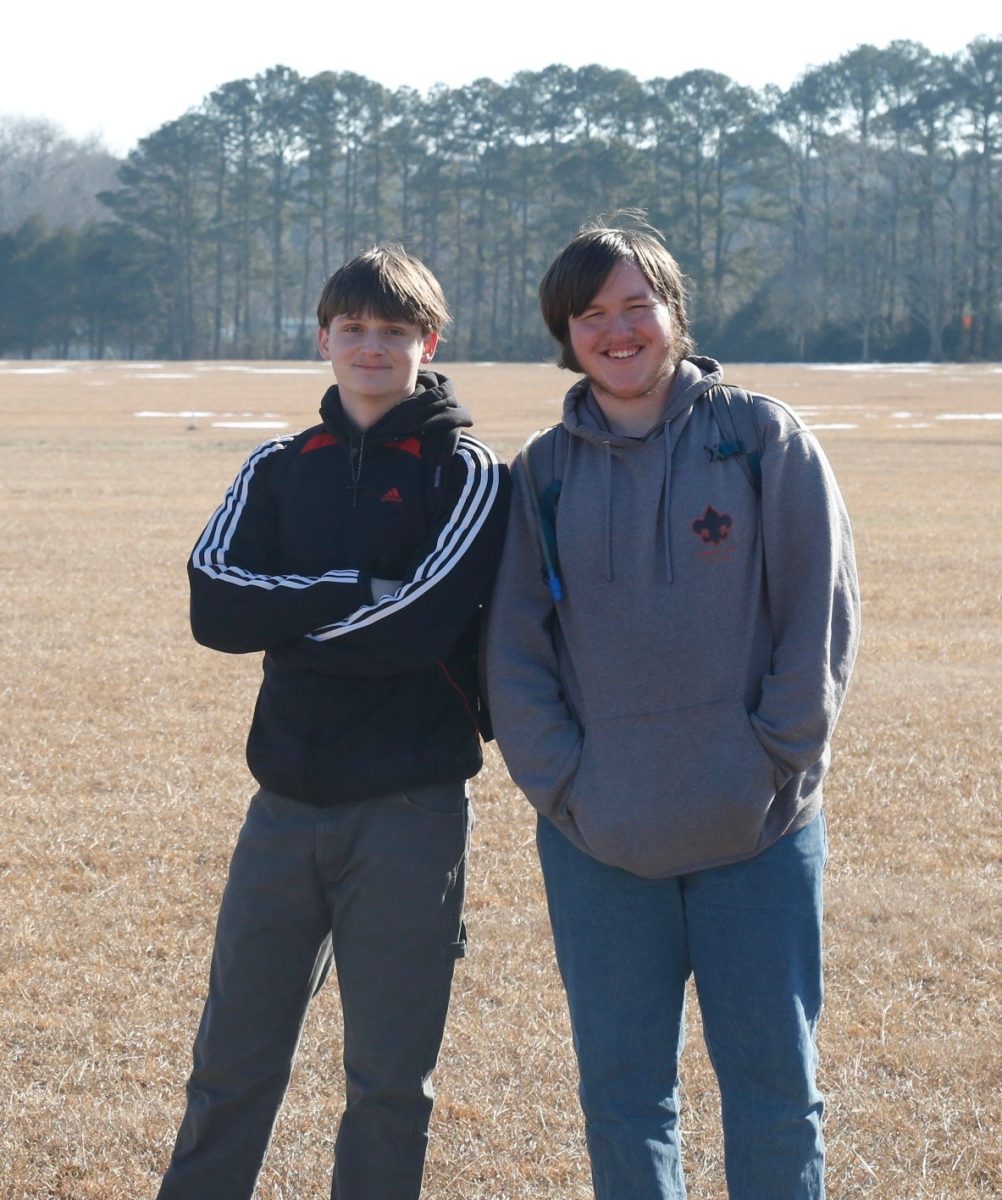 My friend Matthew on the left and me on the right